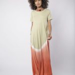 Vestido Feminino Em Malha Com Mangas Curtas - Verde Claro