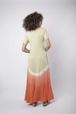 Vestido Feminino Em Malha Com Mangas Curtas - Verde Claro - Imagem 4