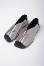 Sandália Feminina Em Couro - Prata