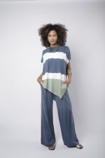 Conjunto FeminIno Em Malha Sem Manga - Listrada