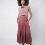 Vestido Feminino Em Malha Sem Mangas - Goiaba