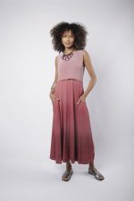 Vestido Feminino Em Malha Sem Mangas - Goiaba